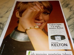 ANCIENNE PUBLICITE CADEAU JEUNE MONTRE KELTON 1968 - Autres & Non Classés