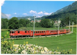 CASTRISCH Rhätische Bahn Elektro-Schmalspur-Lokomotive Landquart - Landquart