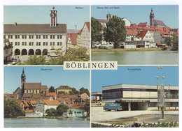 Böblingen Rathaus Stadtkirche Kongreßhalle Oberer See Und Stadt Gel. 1977 - Boeblingen