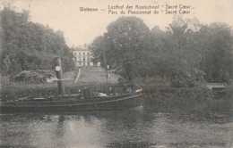 ***  FLANDRE OCCIDENTALE *** WETTEREN Parc Du Pensionnat Du Sacré Coeur Vu De La Rivière Et Bateau Vapeur TTB - Vleteren