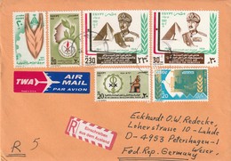 Egypt Cover Germany - 1981 - Anwar Sadat Occupational Health War Against Israel Veterans Day Cairo Fair - Covers & Documents