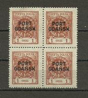 Danzig , Port Gdansk - Mi. Nr. 1, 4 Block ,MNH (**) - Port Gdansk