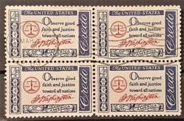 USA 1960 - Canceled - Credo Series 4c - Bloc Of 4 - "Observe Good Faith ..." - Oblitérés