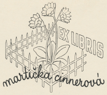 Ex Libris Martička Cinnerová - O. Váša - Bookplates