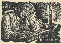 Ex Libris B. Balent - Jaroslav Vodrážka (1894-1984) - Bookplates