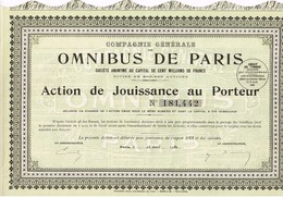 - Titre Ancien - Compagnie Générale Des Omnibus De Paris Sté Anonyme  -  Titre De 1930 N°181442 - Verkehr & Transport