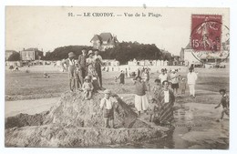 3403 Le Crotoy 91 Vue De La Plage 1929 Sannois Besancon Fagot Chateau De Sable Vacances Enfant - Le Crotoy