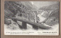 CPA SUISSE - La Ligne Du Chemin De Fer Du GOTHARD à La BIASCHINA Près De GIORNICO + Publicité CHOCOLAT KJAUS - Giornico