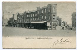 CPA - Carte Postale - Belgique - Chatelineau - La Place De La Station - 1904 ( SVM11869 ) - Châtelet