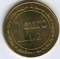 Médaille Jeton France 1 1/2 Euro 1996 Demain L'Euro E. Leclerc 14 Au 26 Octobre 1996 UNC - Euros De Las Ciudades