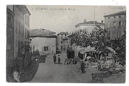 42  -  CPA  De  BELMONT  -  Marché  ,  Place  Du  Marché  En  1905   (  Très  Animée  ) - Belmont De La Loire