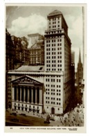 Ref 1351 - Early Real Photo Postcard - Stock Exchange Building - New York - USA - Andere Monumente & Gebäude