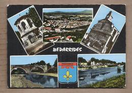 CPSM 84 - BEDARRIDES - TB CP Multivue Dont Vue Générale , Pont , Eglise , Etc...  - CP Voyagée 1965 - Bedarrides