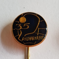 TABLE TENNIS 35TH WORLD CHAMPIONSHIP 1979. PYONGYANG NORTH KOREA  INSIGNE BROCHE PIN BADGE DISTINTIVO - Table Tennis