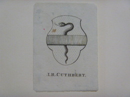 Ex-libris Héraldique XIXème - I.R. CUTHBERT - Ex Libris