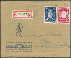 3Fr. Et 1Fr50 Type AMOIRIE (LIEGE Et ANTWERPEN) Sur Lettre Recommandée Du 9-IV-1946 Vers Wiltz (GD De Luxembourg) - 1536 - Storia Postale