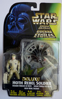 FIGURINE STAR WARS BLISTER DELUXE EU HOTH REBEL SOLDIER AVEC CANON LASER 1996 - Power Of The Force