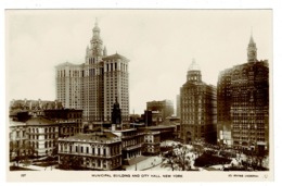 Ref 1351 - Early Real Photo Postcard - Municipal Building & City Hall - New York - USA - Altri Monumenti, Edifici