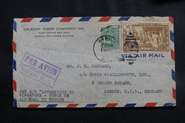 PHILIPPINES - Enveloppe De Manille Pour Londres En 1936 Par SS  Leverkusen Jusqu’à Singapour Puis Par Avion - L 56594 - Philippinen