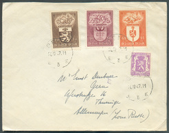 Affr. Type AMOIRIES INDUSTRIES (CHARLEROI,, St TRUIDEN, NIVELLES) Sur Lettre Du 20-12-1947 Vers L'Allemagne- 15371 - Cartas & Documentos