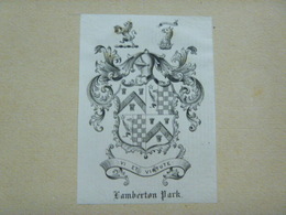 Ex-libris Héraldique XIXème - LAMBERTON PARK - Ex Libris