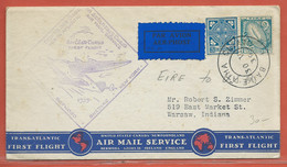 IRLANDE LETTRE PREMIER VOL DE 1939 POUR WARSAW ETATS UNIS - Airmail