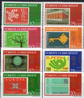 Europa 2005 Türkei 3491/8 ** 25€ Türkiye-Mitläufer Stamps On Stamp Flagge Star Flags Blocs Sets 50 Years CEPT 2006 - Nuevos