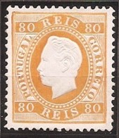 Portugal, 1870/6, # 42 I Dent. 12 3/4, Tipo I, MH - Nuovi