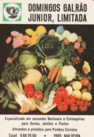1986 Pocket Calendar Calandrier Calendario Portugal Frutas E Legumes Fruits And Vegetables Legumes Verduras - Grand Format : 1981-90
