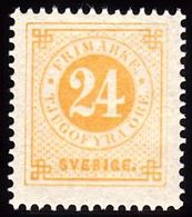 1877. Circle Type. Perf. 13. 24 øre Orange. LUX. (Michel 23B) - JF100800 - Ongebruikt