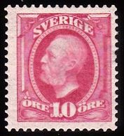 1891. Oscar II. 10 öre Pale Carmine. Beautiful Shade. (Michel 43) - JF100926 - Neufs