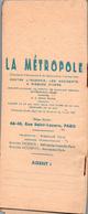 Mini Agenda Calendrier 1940 Publicité "la Métropole Assurances" - Petit Format : 1921-40