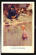 Lawson Wood A Game Of Patience Police Bobby - Postcard Artist Signed Artiste Carte Postale Signée W5-1369 - Wood, Lawson