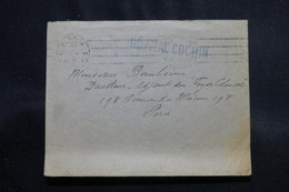 FRANCE - Cachet De L 'Hôpital Cochin Sur Enveloppe En Fm Pour Paris En 1916 - L 56651 - Ramppost