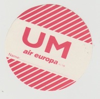 Airplane-vliegtuig-luchthaven Sticker UM Air Europa - Autocollants