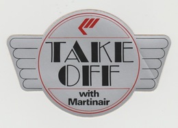 Airplane-vliegtuig-luchthaven Sticker Martinair Amsterdam - Pegatinas