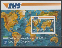 Sierra Leone 2019 Mi. ? IMPERF Souvenir Sheet Joint Issue 20e Anniversaire EMS 20 Years Emission Commune E.M.S. UPU - Sierra Leone (1961-...)