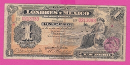 Mexique - Banco LONDRES Y MEXICO 1 Peso Du 14 02 1914 - PickS 240 - Mexiko