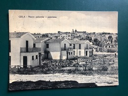 GELA (CALTANISSETTA) NUOVE PALAZZINE E PANORAMA 1954 - Gela