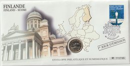 FINLANDE - 8 FDC PHILATELIE ET NUMISMATIQUE  - 1€ - 2€ X 7 - 2003/2012 - Finland