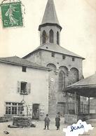 CPA  Haute Vienne Saint Germain Les Belles  Puis église  Kiosque - Saint Germain Les Belles