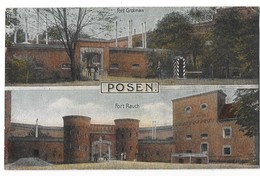 POZNAN POSEN (Pologne) Carte à 2 Vues Fort Grolman Fort Rauch - Pologne