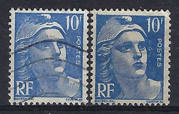 FRANCE:  Le Y&T 723, 2 TP Oblitérés, 2 Nuances Différentes - Used Stamps