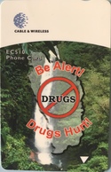 DOMINIQUE  -  Phonecard  -  Cable § Wireless  - Be Alert ! Drugs Hurt ! - EC $ 10 - Dominique
