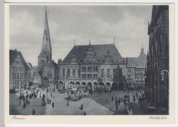 (9235) AK Bremen, Weser, Markt, Liebfrauenkirche, Rathaus, Vor 1945 - Sonstige & Ohne Zuordnung