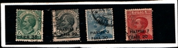 93647) ITALIA- Emissioni Ordinarie Soprastampate In Moneta Turca - 1921 - 4 VALORI-USATI - Unclassified