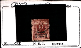 93667) ITALIA-SCUTARI D'ALBANIA-4 Pa. Su 2 .Emissione Floreale Sopr. Scutari Di Albania E In Moneta Turca - 1915 6-USATO - Albania