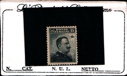 93671) ITALIA-SCUTARI D'ALBANIA-20 C. Su 30 Pa.Michetti Nero Sopr. Cent. 20 - Gennaio 1916-MLH* - Albanien