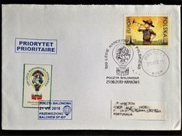 Poland, Circulated Cover To Portugal,  "Europa Cept", "Scouting", "Baloon Mail", 2010 - Covers & Documents