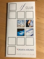CROATIA AIRLINES FREQUENT FLYER CLUB VODIČ KROZ FF CLUB - Manuels